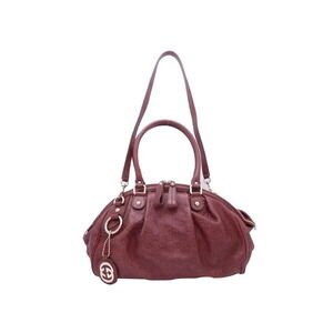 Gucci Leather Brown Bag Handbag ssima Shoulder Red